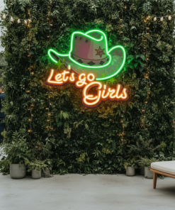 Cowgirl Hat Neon Sign Wall Art Decor Sign