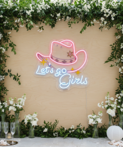 Alternative view of Cowgirl Hat Neon Sign Wall Art Decor Sign