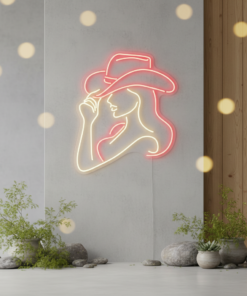 Cowgirl Led Sign Cowgirl Neon Sign Western Wall Decor Bar Neon Sign