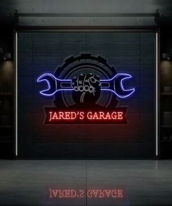 Custom Garage Led Neon Sign Men Gift Wall Decor Light