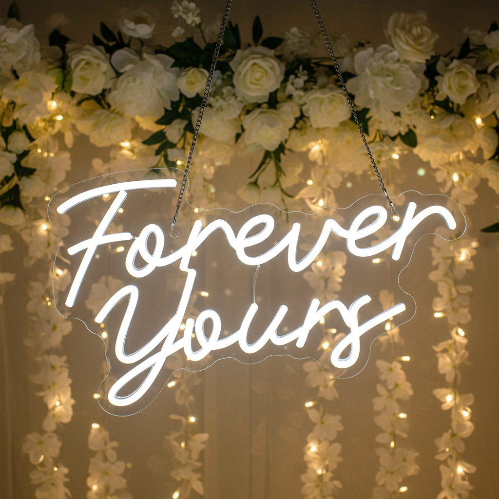 Forever Yours Bridal Shower Wedding Neon Sign