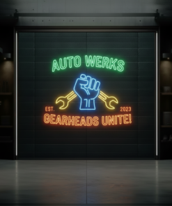 Garage Neon Sign Personalized Garage Sign for Men