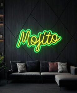 Alternative view of Green Mojito Neon Sign Led Light Up Wall Art
