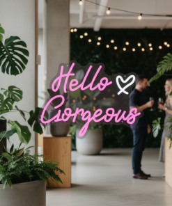 Alternative view of Hello Gorgeous Neon Sign for Home&Shop&Party Decor