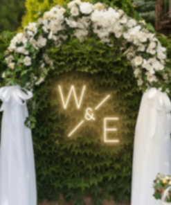 Alternative view of Initials Name Letter Neon Sign Custom Wedding Neon Sign