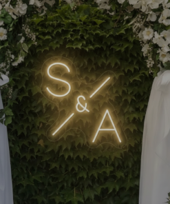 Initials Name Letter Neon Sign Custom Wedding Neon Sign