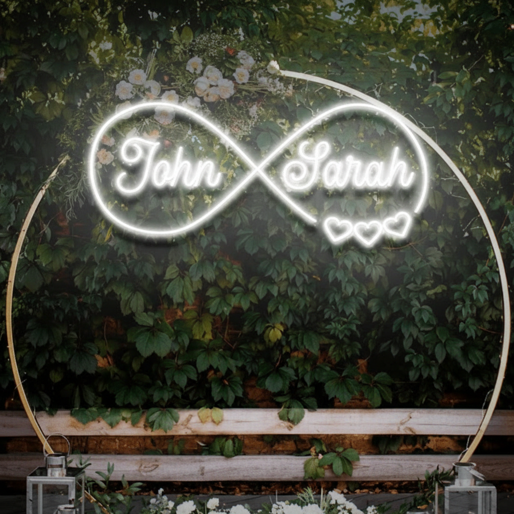 Last Name Neon Sign for Wedding Decor Personalized Name Sign - Image 3