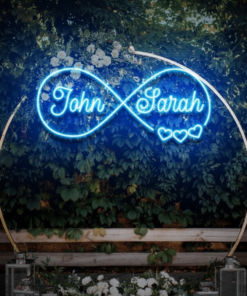 Alternative view of Last Name Neon Sign for Wedding Decor Personalized Name Sign