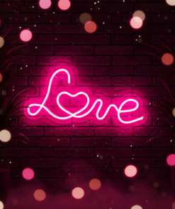 Love Neon Sign Mirror Neon Sign