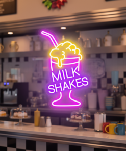 Milkshake Neon Sign Coffee Shop Neon Sign