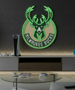 Milwaukee Bucks NBA Led Neon Sign Man Cave Decor