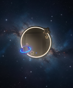 Alternative view of Planet Mirror Neon Sign for Kids Room Locker Room Bedroom Decor