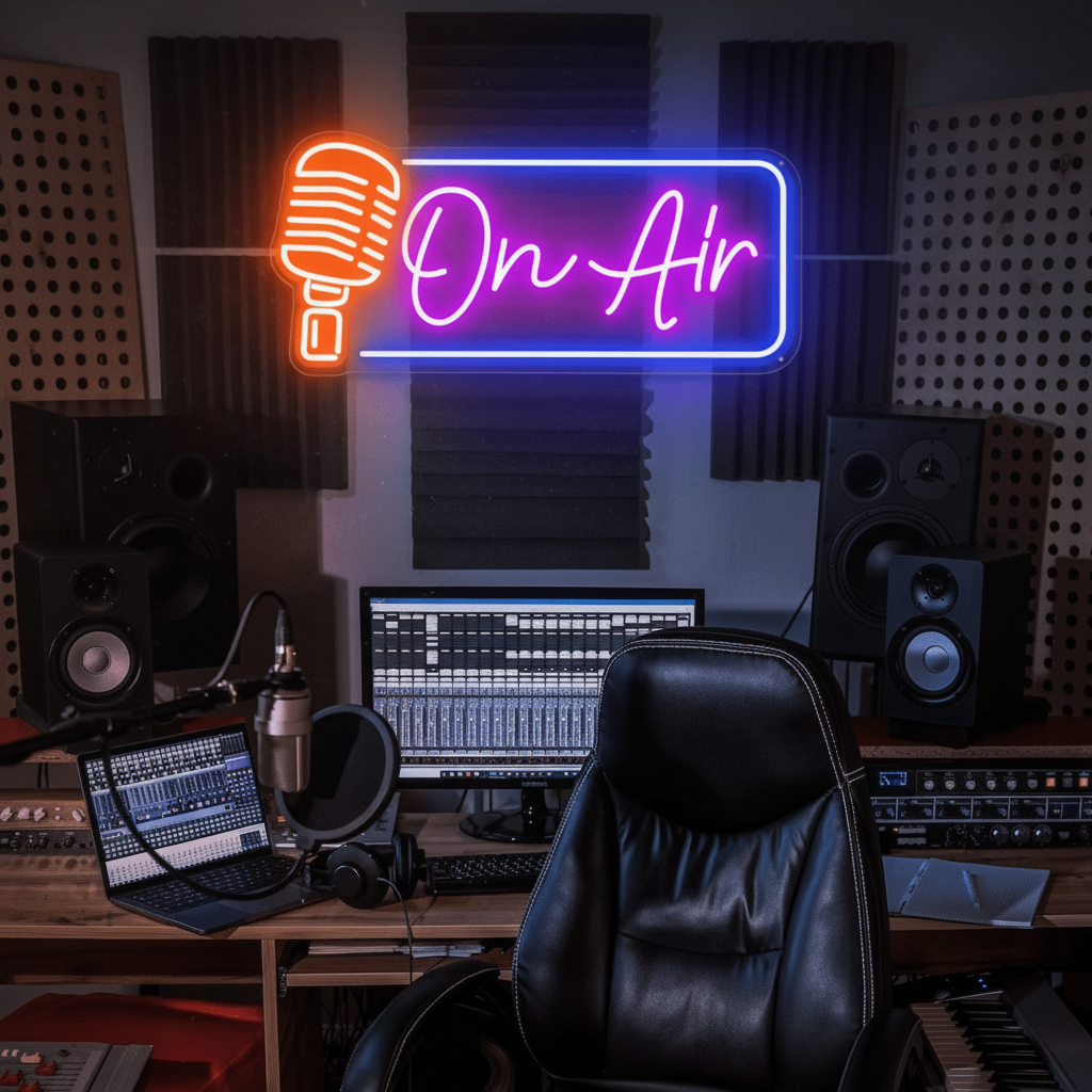 On Air Neon Sign Light Game Room Studio Neon Decor - Image 2