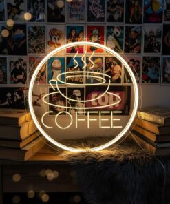 Round Coffee Neon Sign