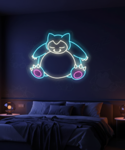 Alternative view of Snorlax Pokemon LED Neon Sign Anime Neon Sign
