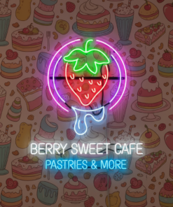 Strawberry Neon Sign Fruit Led Sign Shop Decor Sign