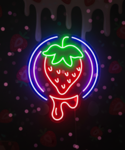 Alternative view of Strawberry Neon Sign Fruit Led Sign Shop Decor Sign