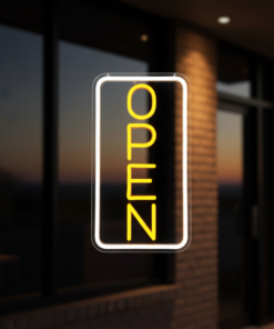 Alternative view of Vertical Neon Open Sign Acrylic Led Open Sign