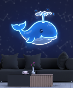 Alternative view of Whale Neon Sign Wall Decor for Home Bar Restaurant