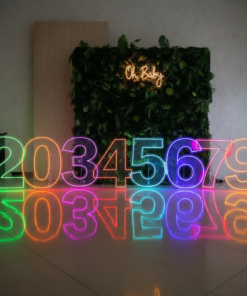 Alternative view of 0 to 9 Number LED Neon Sign Wall Letters Light Party Decoration