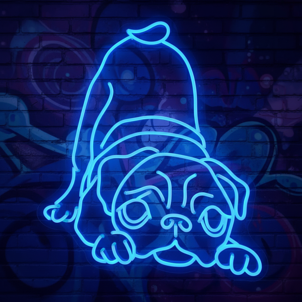 Pug Dog Led Neon Sign - Image 4