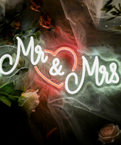 Alternative view of Mr&Mrs Love Neon Sign