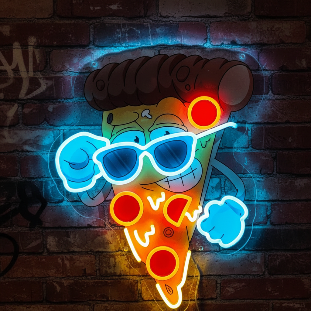 Cool Cartoon Pizza Custom Led Neon Signs for Wall Decor - Image 2