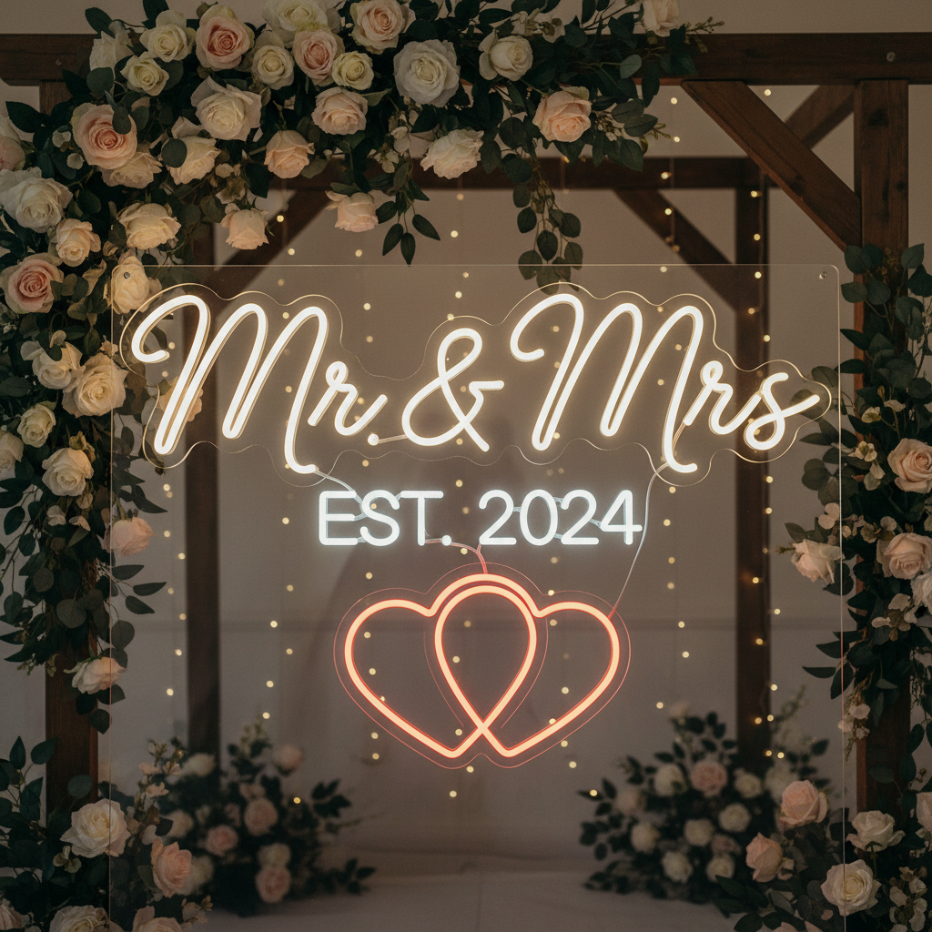 Just Married Neon Sign for Wedding Party Decor - Image 4