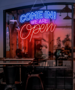 Alternative view of Come in We're Open Neon Sign Shop Neon Sign