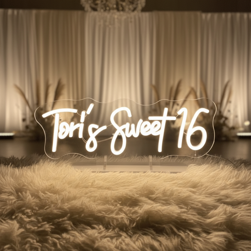 Custom Name Sweet 16 Neon Sign Birthday Party Neon Sign - Image 4