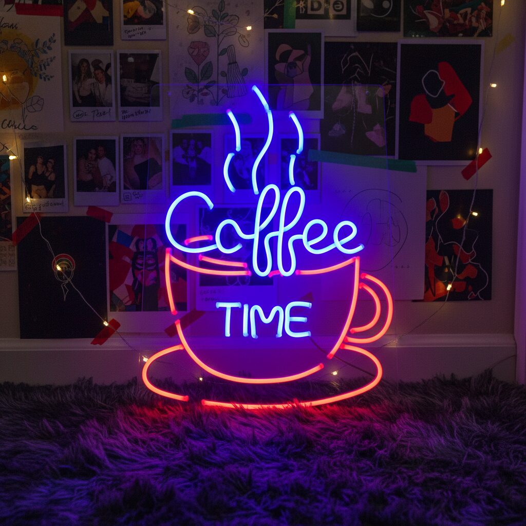 Coffee Time Led Neon Sign Shop Decor Sign - Image 2