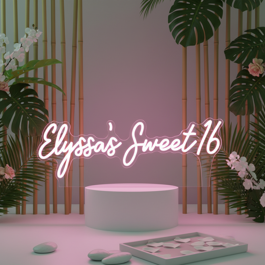 Custom Name Sweet 16 Neon Sign Birthday Party Neon Sign - Image 2