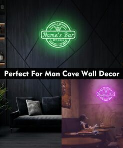 Alternative view of Personalized Bar Cocktail Beer Signs LED Neon Lights for Men Gifts