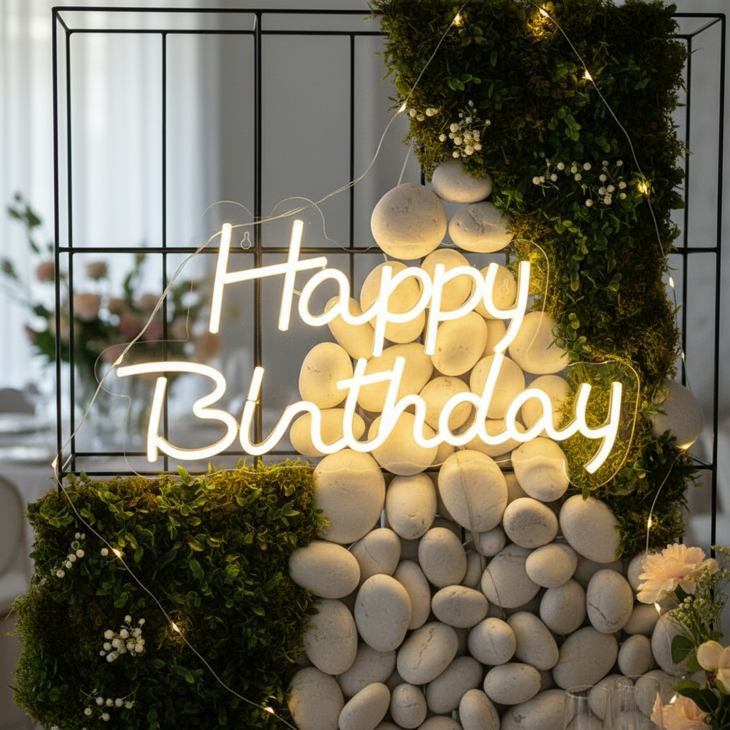 Happy Birthday Neon Signs for Party Decor - Image 2