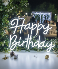 Alternative view of Happy Birthday Neon Sign for Party Decor