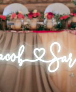 Alternative view of Heart Wedding Neon Sign