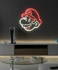 Alternative view of Mario Neon Sign Cartoon Neon Sign Wall Decor Art