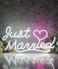 Just Married Neon Sign for Wedding Party Decor
