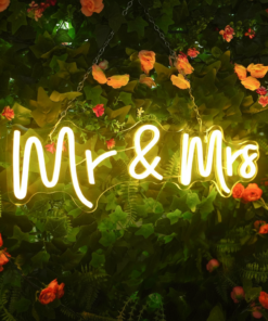 Mr&Mrs Neon Sign for Wedding Party Decor