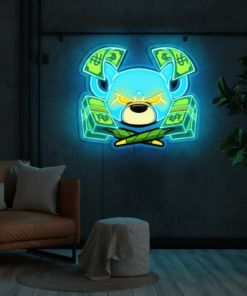 Colorful Cartoon Neon Sign Light Acrylic Artwork for Home Gameroom Decor