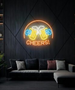 Alternative view of Beer Cheers Neon Signs Lights Bar Art Wall Decor