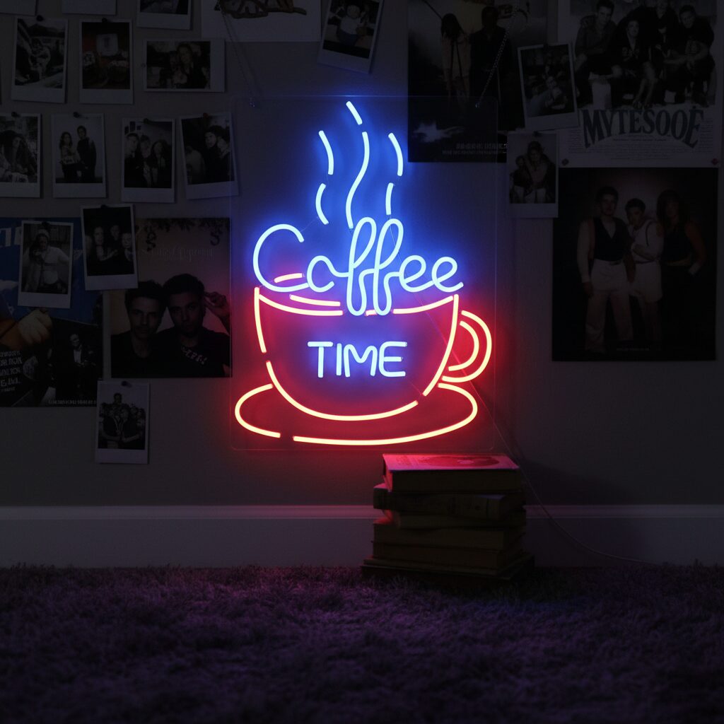 Coffee Time Led Neon Sign Shop Decor Sign - Image 3