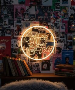 Round Coffee&Tea Neon Sign