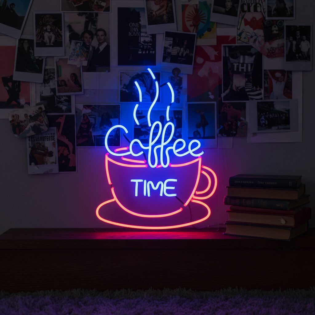 Coffee Time Led Neon Sign Shop Decor Sign