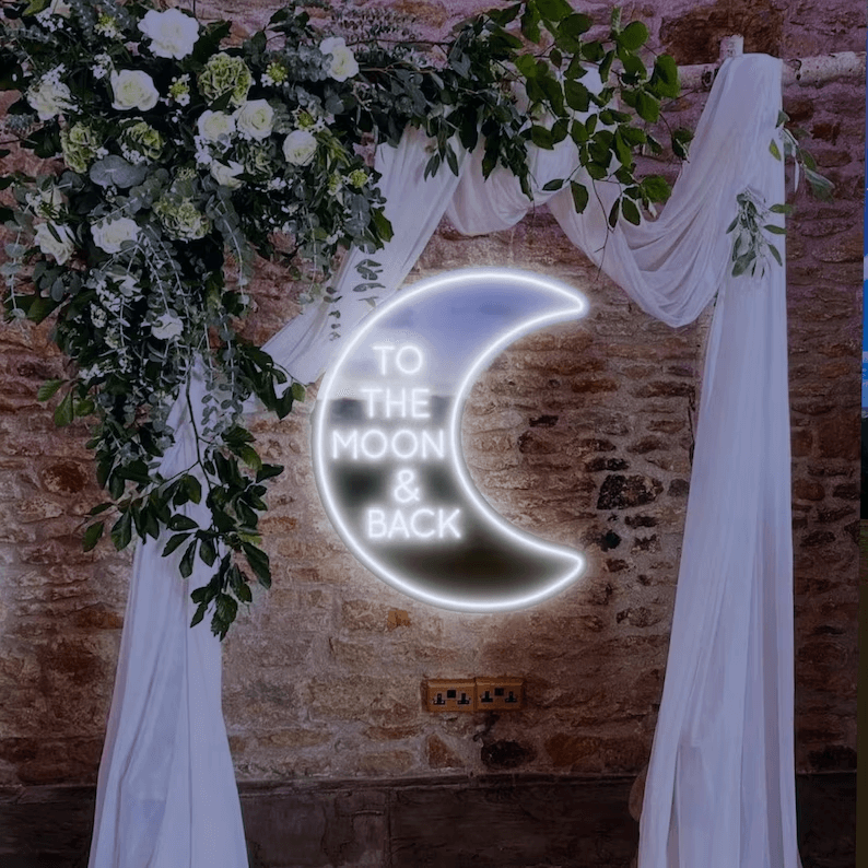To The Moon&Back Mirror Neon Sign - Image 10