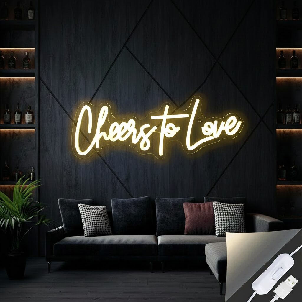 Cheers to Love Neon Sign - Image 3