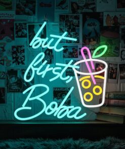 Bubble Tea with Cup Neon Sign