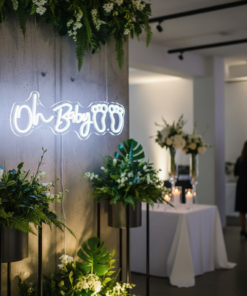 Alternative view of Oh Baby Neon Sign Custom Baby Shower Sign