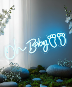 Oh Baby Neon Sign Custom Baby Shower Sign