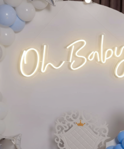 Oh Baby Neon Sign for Baby Shower Party Decor